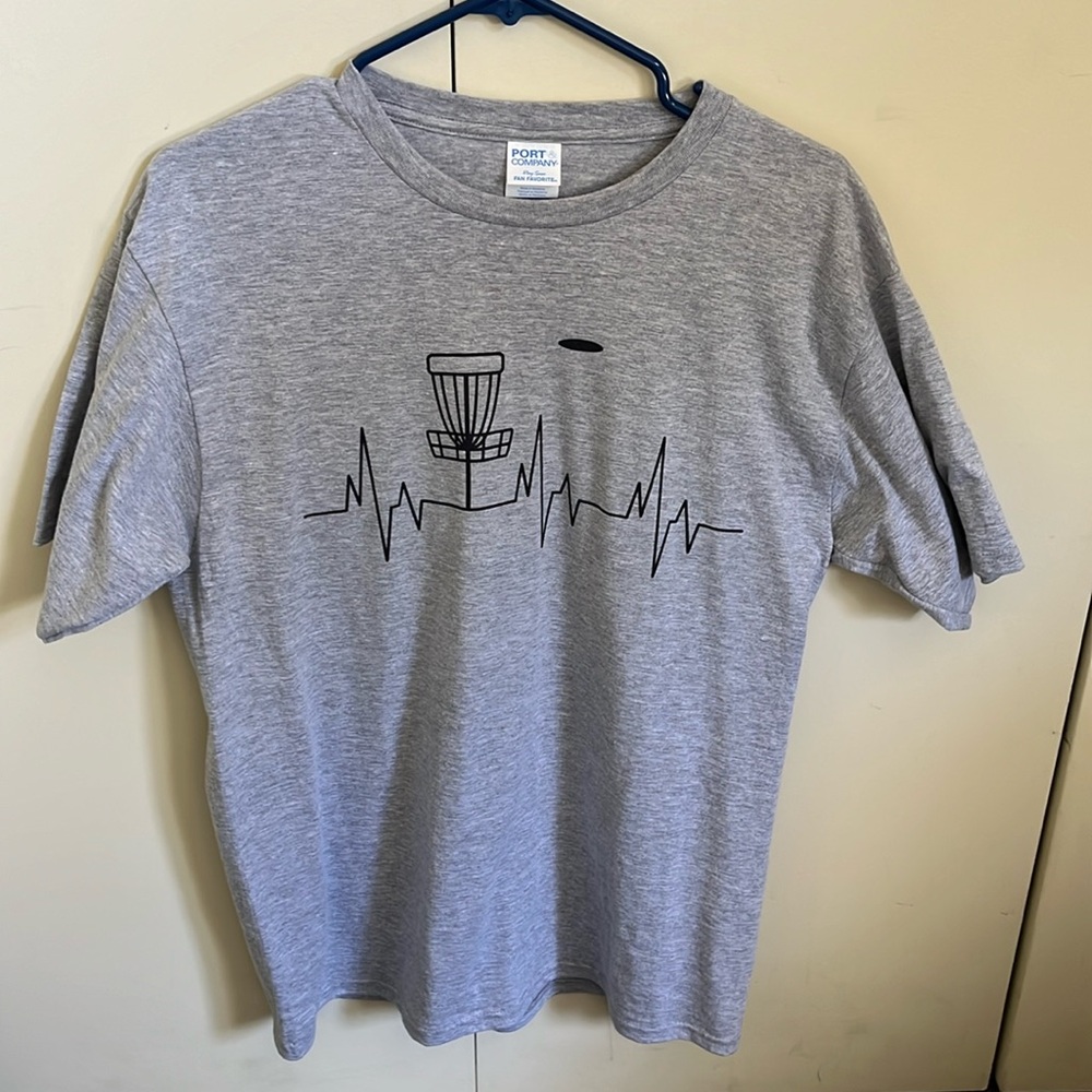 NWOT Grey Men’s Disc Golf T-Shirt, size Medium